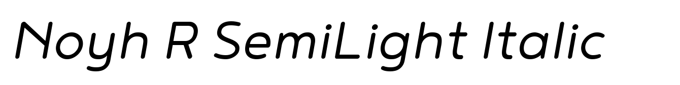 Noyh R SemiLight Italic